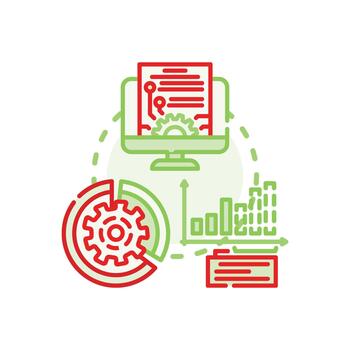 información tecnología desarrollo. patrones y software estilizado Ingenieria proceso vector