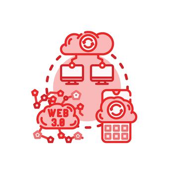 Internet protocol set version network connection. technology concept vector