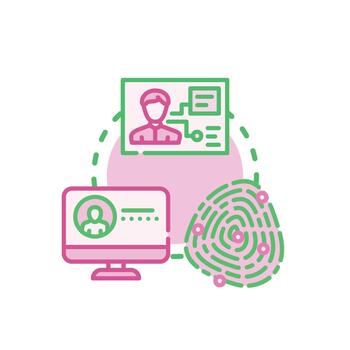 Instant credential verification system using distributed. range ledger technology vector