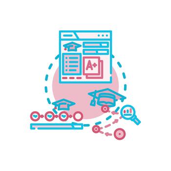 Online multistyle e. learning progress dashboard data management vector