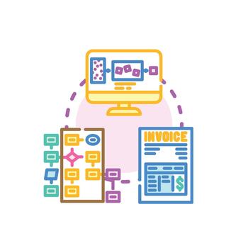 Data. flow input output designs defining process concept vector