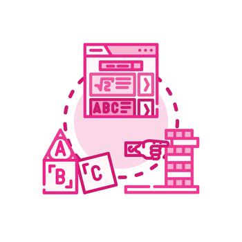aprendizaje y desarrollo clase sistema proceso simplificado. vector