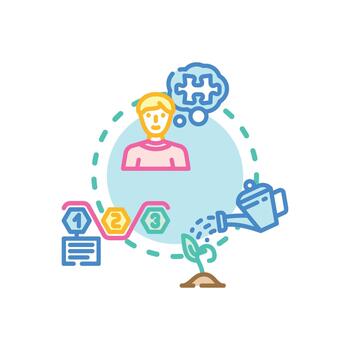 Begin forms workflow process. system start concept vector