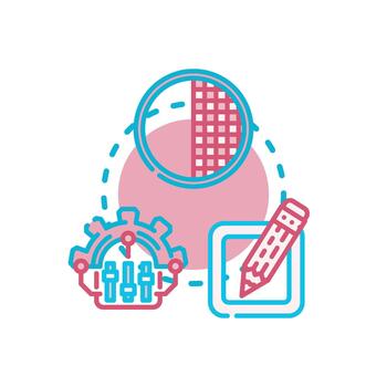 Adjusting visual. composition for creative content pack development vector