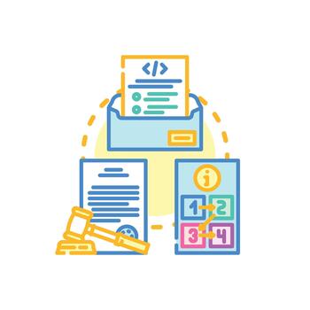 edition Software documentation. process explaining program development vector