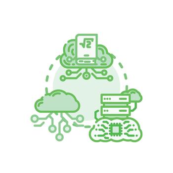 Cloud computing platform service simplified concept. system vector