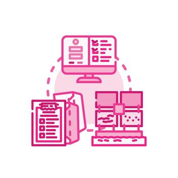 Preliminary evaluation testing software. development product feedback pack vector