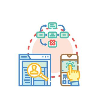 Smartphone app usability designs experience. developing user interface vector