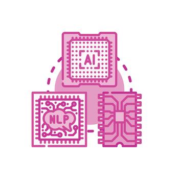 multipack Silicon processor. chip manufacturing processing circuit development vector