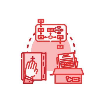 datos Respaldados evidencia ciclo utilizando artificial inteligencia. formas vector