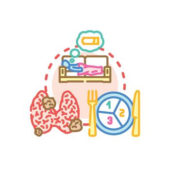 Gradual decrease. multipack in body mass concept illustration vector