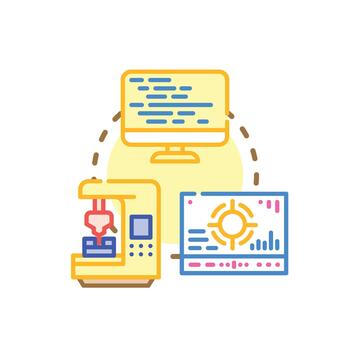 forms Machine code algorithm. development for artificial intelligence vector