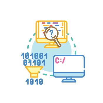 profesional programador. estilos creando personalizado programa código en línea vector