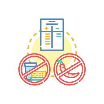 Avoiding specifics concept. flat illustration forms vector