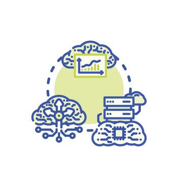 Cross. cloud computing strategy connecting multiple digital services multipack vector