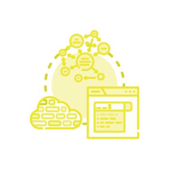 Conceptual abstraction developing information. processing and data simplified analysis vector
