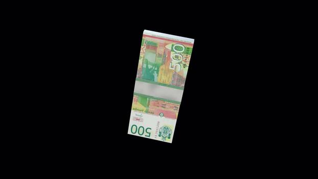 Serbian Currency Notes Stack Loop video