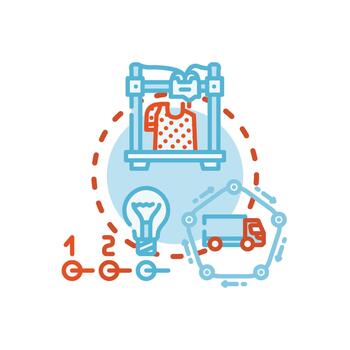 Advanced tech development trends process. optimization types vector