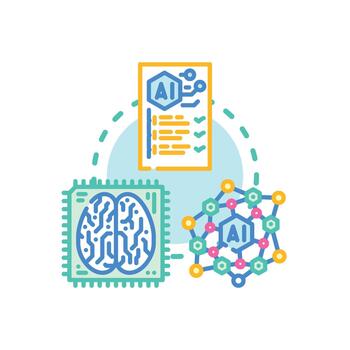 Data driven intelligence processing and analysis concept vector