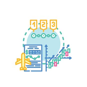 Method concepts plan strategy implementing business development process. vector