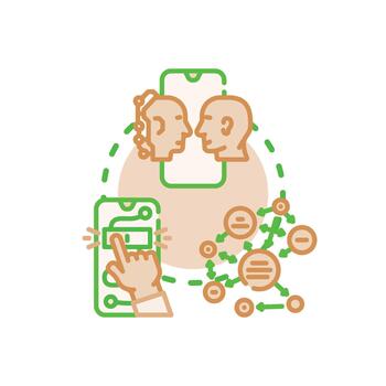 Learning management system. web clean interaction platform vector