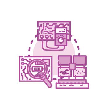 Surface flaw detection diagnostic computer testing vector