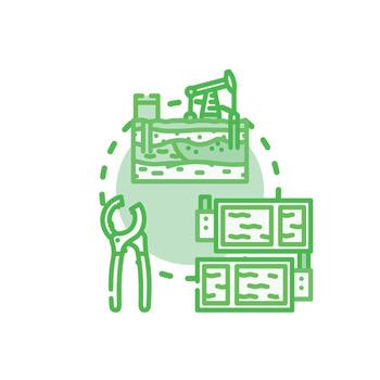 Extraction process concept different methods industry vector