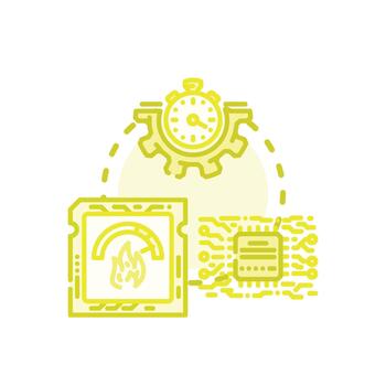 Hardware initialization process concept illustration vector
