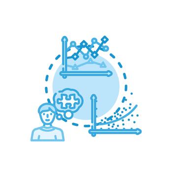 Identifying errors step by step in. data analysis simplified processes vector