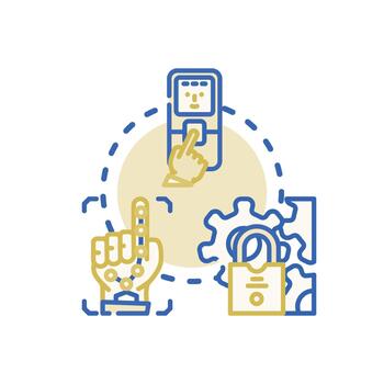 System authentication process securing digital data and user access vector