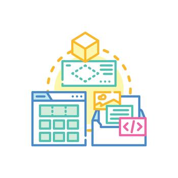 Building application using. templates for rapid development range vector