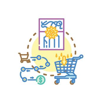 Document workflow phase process with team collaboration vector