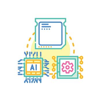 System memory chip processing digital data vector