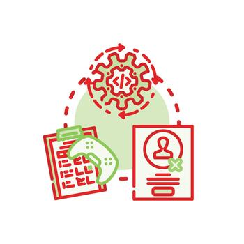 Continuous testing scripts concept icon illustration vector