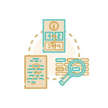 mecanografiado texto entrada Procesando y datos análisis concepto vector