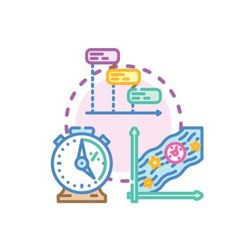 Time saving optimizing efficiency. and reducing workload mix vector