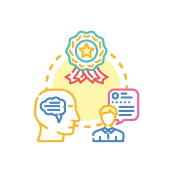 Validating credibility mark approving verification process vector