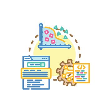 Software feature preview concepts concept development. process vector