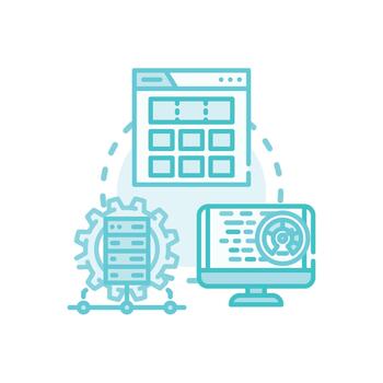 Software framework development concept for business programming vector