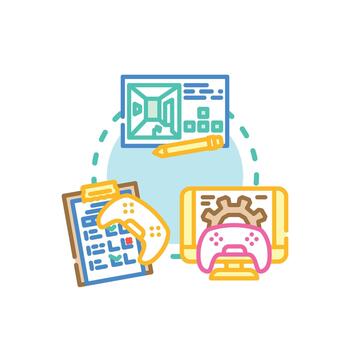 Programmer ide concepts. illustration concept developing software vector
