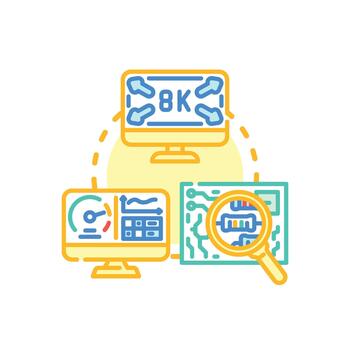 display. set panel system analyzing screen performance vector