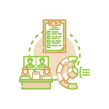 Accessible screen reader implementation plan. multipack concept vector