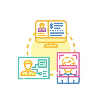 Optimizing client interaction cycle for variations business development. vector