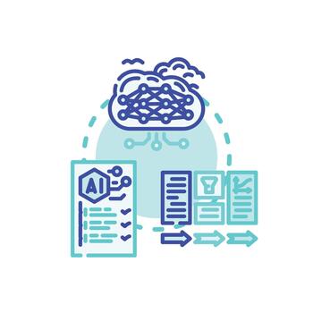 Ai. agent batch processing optimizing business styles workflow vector