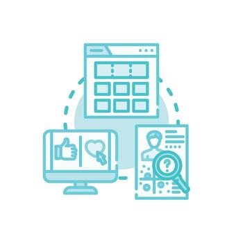 Seamless user interface state reflection concept developing vector