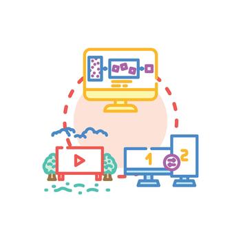 explorador nuevo corriente ideas concepto desarrollando contenido vector