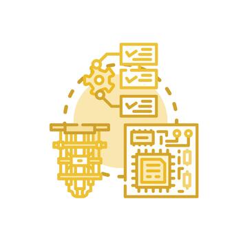 Processor core computing architecture concept visualization vector