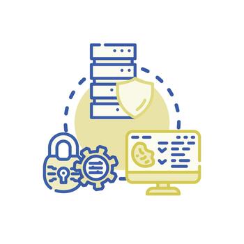 Protected. admin authentication securing digital set access system vector