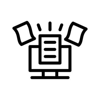 Dematerialisation in Technology - Paperless Processing vector