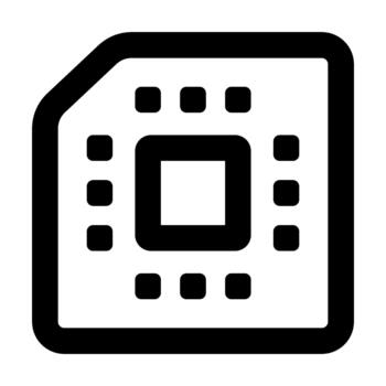 Processor bold icon vector